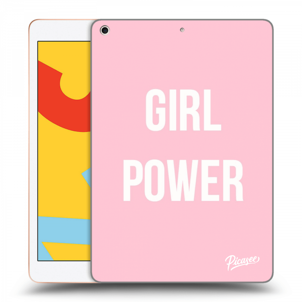 Picasee fekete szilikon tok az alábbi táblagépre Apple iPad 10.2" 2019 (7. gen) - Girl power