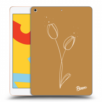 Picasee fekete szilikon tok az alábbi táblagépre Apple iPad 10.2" 2019 (7. gen) - Tulips
