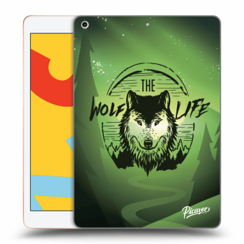 Picasee fekete szilikon tok az alábbi táblagépre Apple iPad 10.2" 2019 (7. gen) - Wolf life