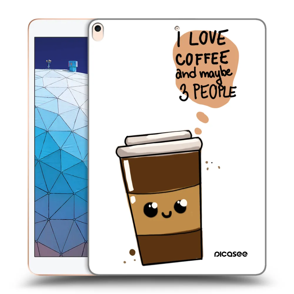 Picasee átlátszó szilikon tok az alábbi táblagépre Apple iPad Air 10.5" 2019 (3.gen) - Cute coffee