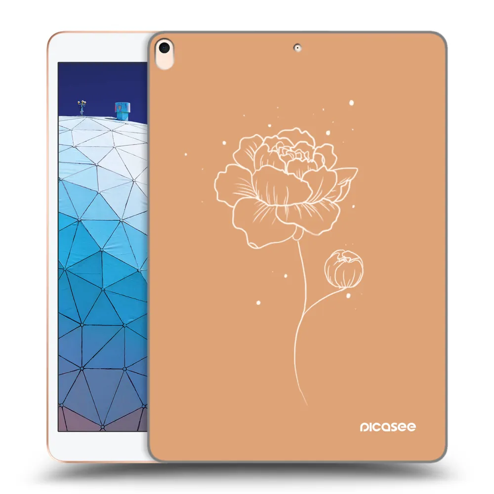 Picasee átlátszó szilikon tok az alábbi táblagépre Apple iPad Air 10.5" 2019 (3.gen) - Peonies