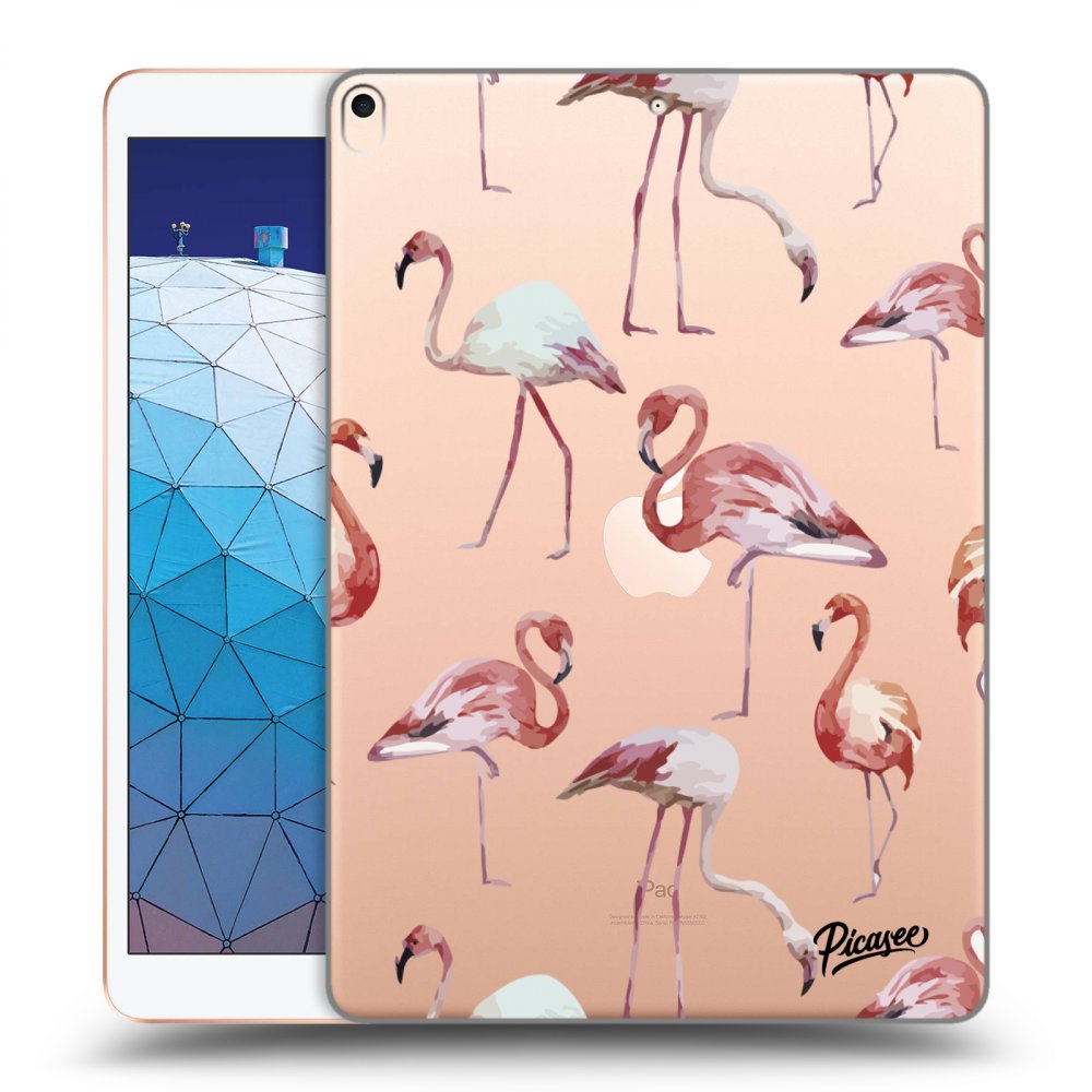 Picasee átlátszó szilikon tok az alábbi táblagépre Apple iPad Air 10.5" 2019 (3.gen) - Flamingos