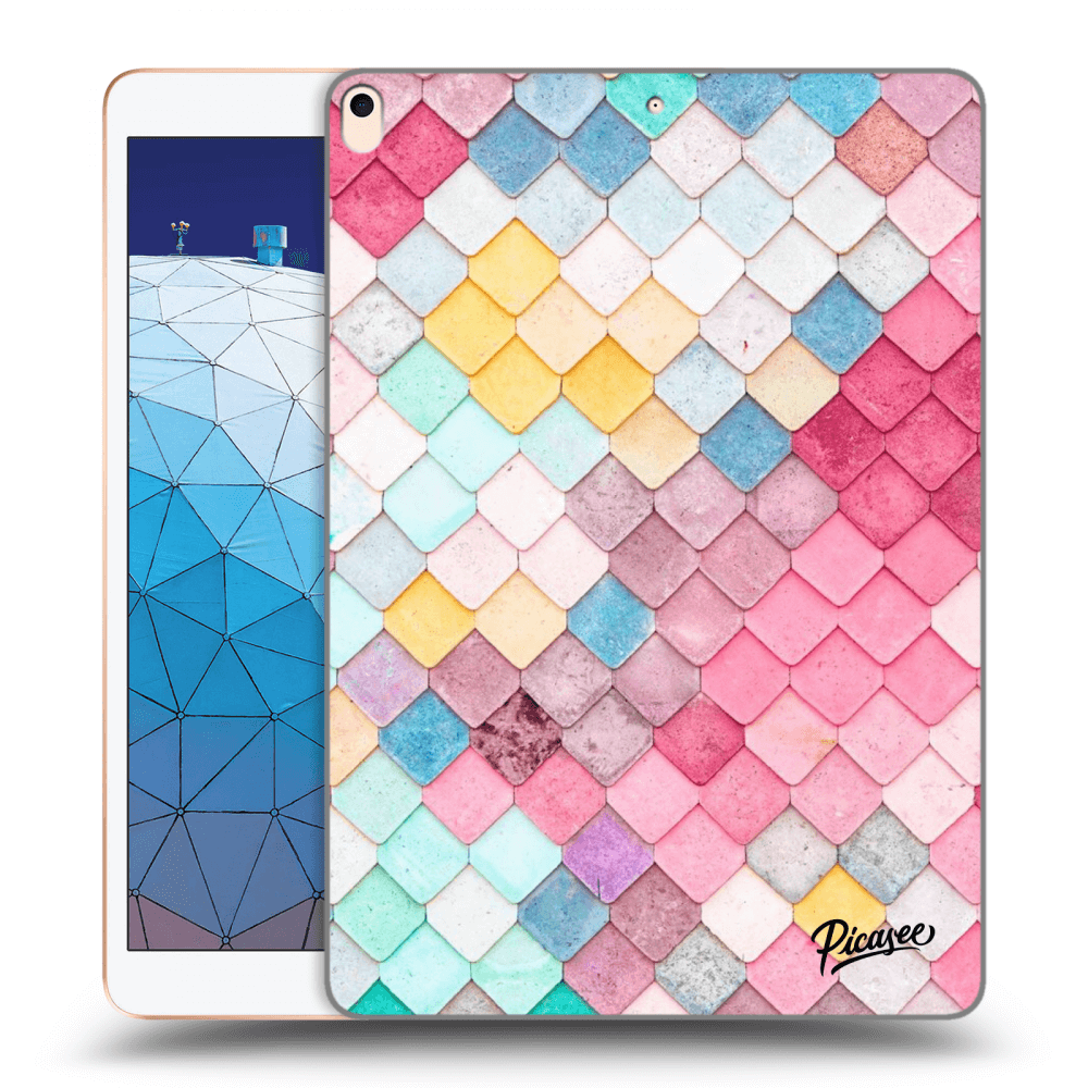 Picasee fekete szilikon tok az alábbi táblagépre Apple iPad Air 10.5" 2019 (3.gen) - Colorful roof