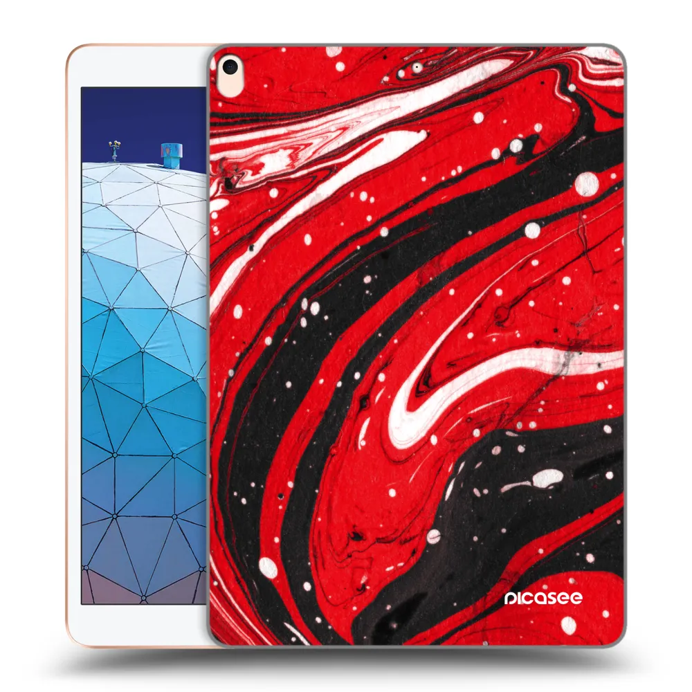Picasee átlátszó szilikon tok az alábbi táblagépre Apple iPad Air 10.5" 2019 (3.gen) - Red black