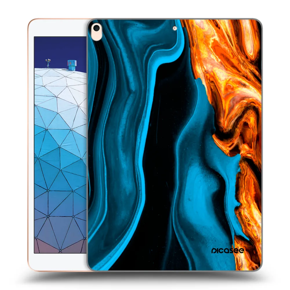 Picasee átlátszó szilikon tok az alábbi táblagépre Apple iPad Air 10.5" 2019 (3.gen) - Gold blue