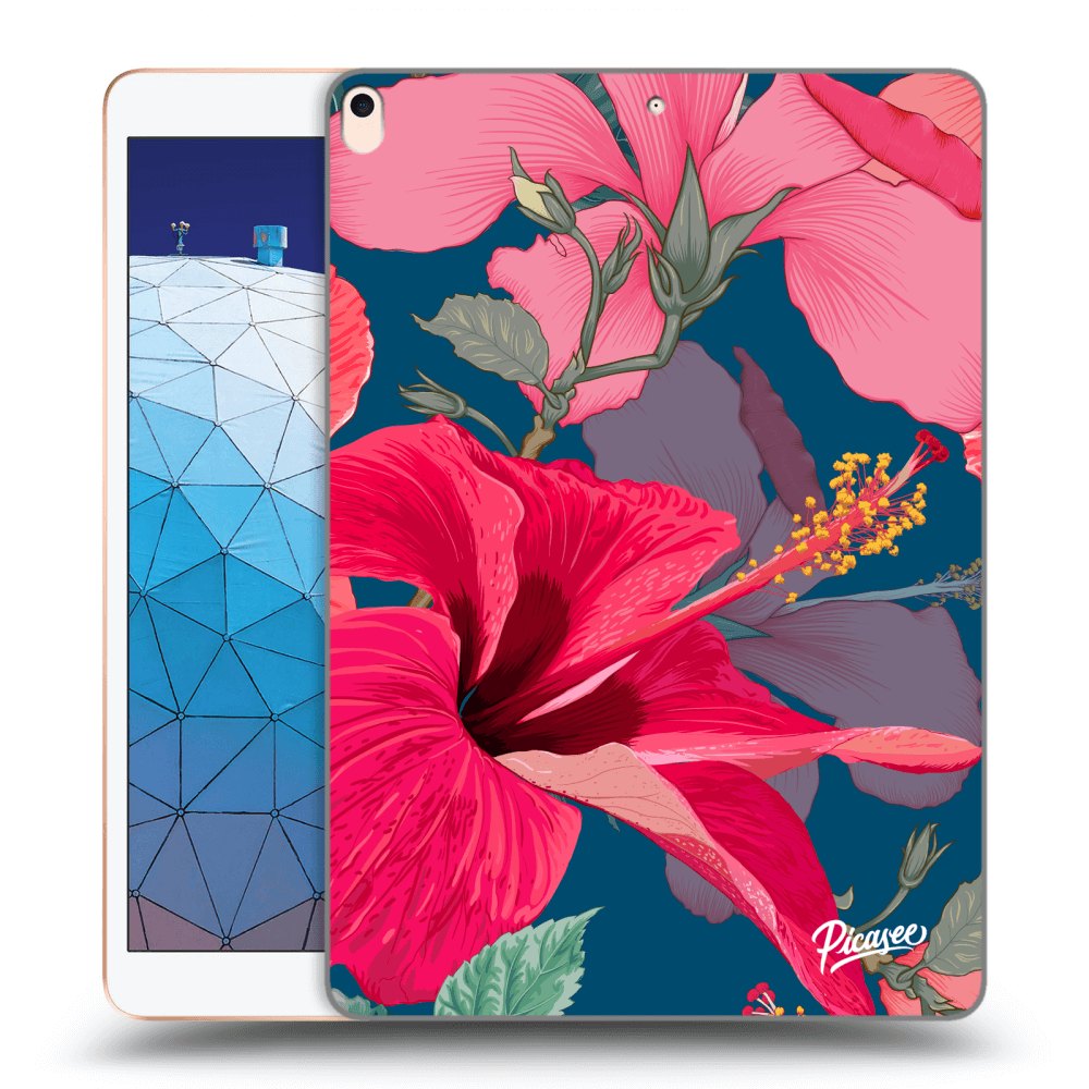 Picasee fekete szilikon tok az alábbi táblagépre Apple iPad Air 10.5" 2019 (3.gen) - Hibiscus