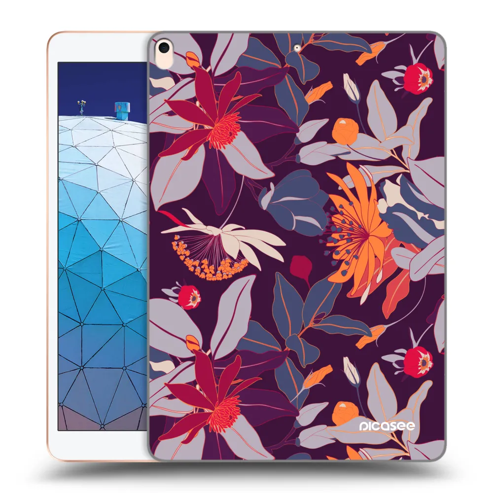 Picasee átlátszó szilikon tok az alábbi táblagépre Apple iPad Air 10.5" 2019 (3.gen) - Purple Leaf