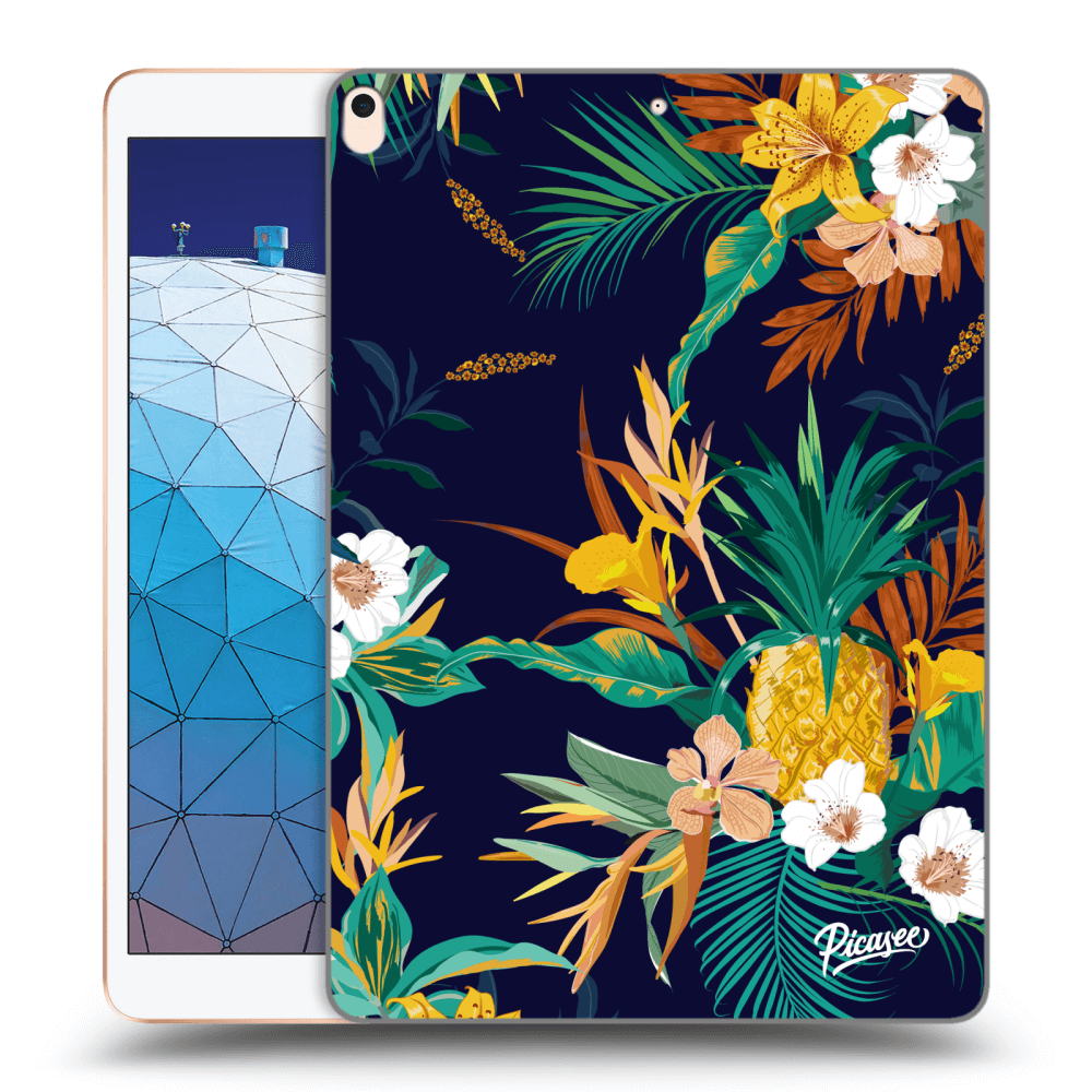 Picasee fekete szilikon tok az alábbi táblagépre Apple iPad Air 10.5" 2019 (3.gen) - Pineapple Color