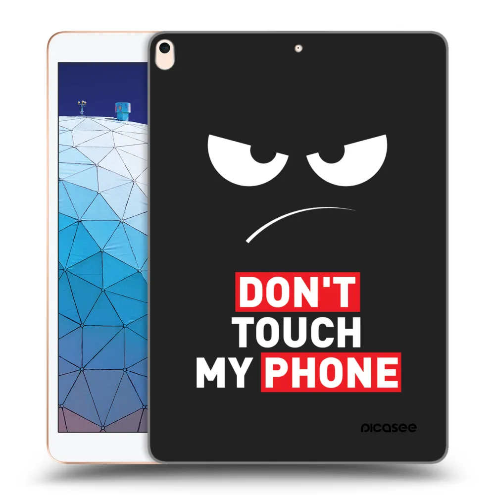 Picasee fekete szilikon tok az alábbi táblagépre Apple iPad Air 10.5" 2019 (3.gen) - Angry Eyes - Transparent