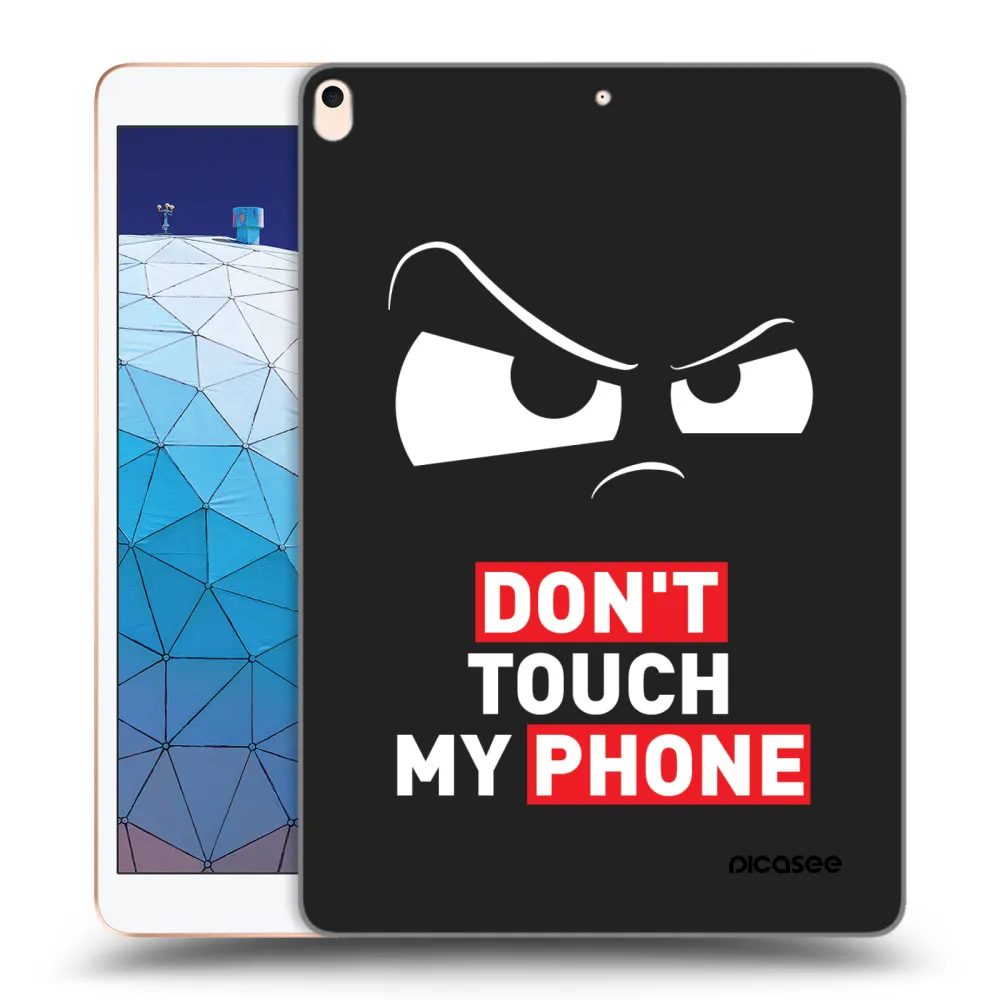 Picasee fekete szilikon tok az alábbi táblagépre Apple iPad Air 10.5" 2019 (3.gen) - Cloudy Eye - Transparent