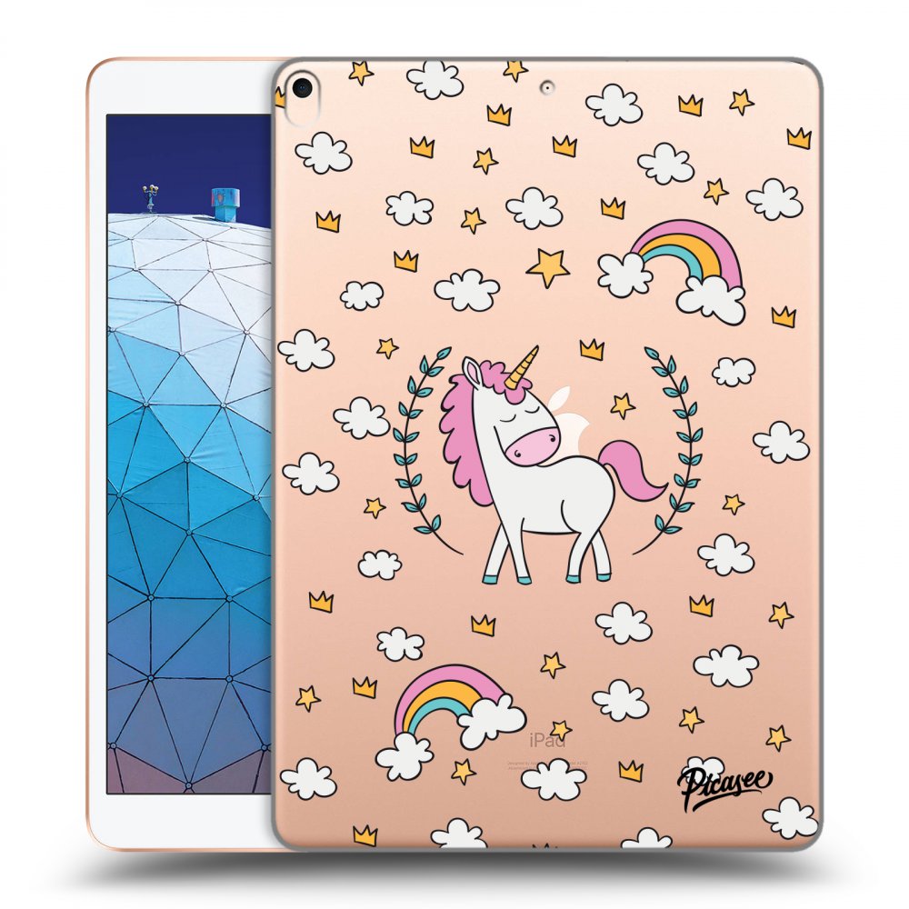 Picasee átlátszó szilikon tok az alábbi táblagépre Apple iPad Air 10.5" 2019 (3.gen) - Unicorn star heaven