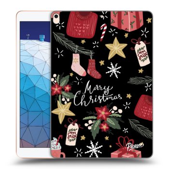Picasee fekete szilikon tok az alábbi táblagépre Apple iPad Air 10.5" 2019 (3.gen) - Christmas