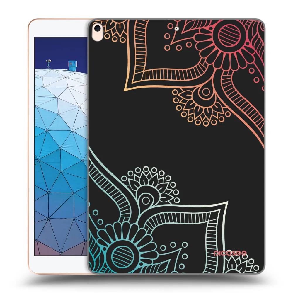 Picasee fekete szilikon tok az alábbi táblagépre Apple iPad Air 10.5" 2019 (3.gen) - Flowers pattern