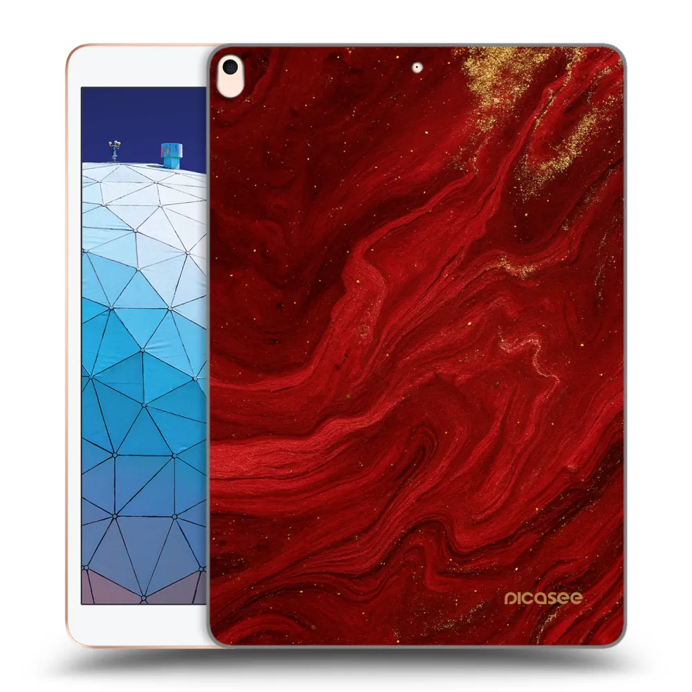 Picasee átlátszó szilikon tok az alábbi táblagépre Apple iPad Air 10.5" 2019 (3.gen) - Red