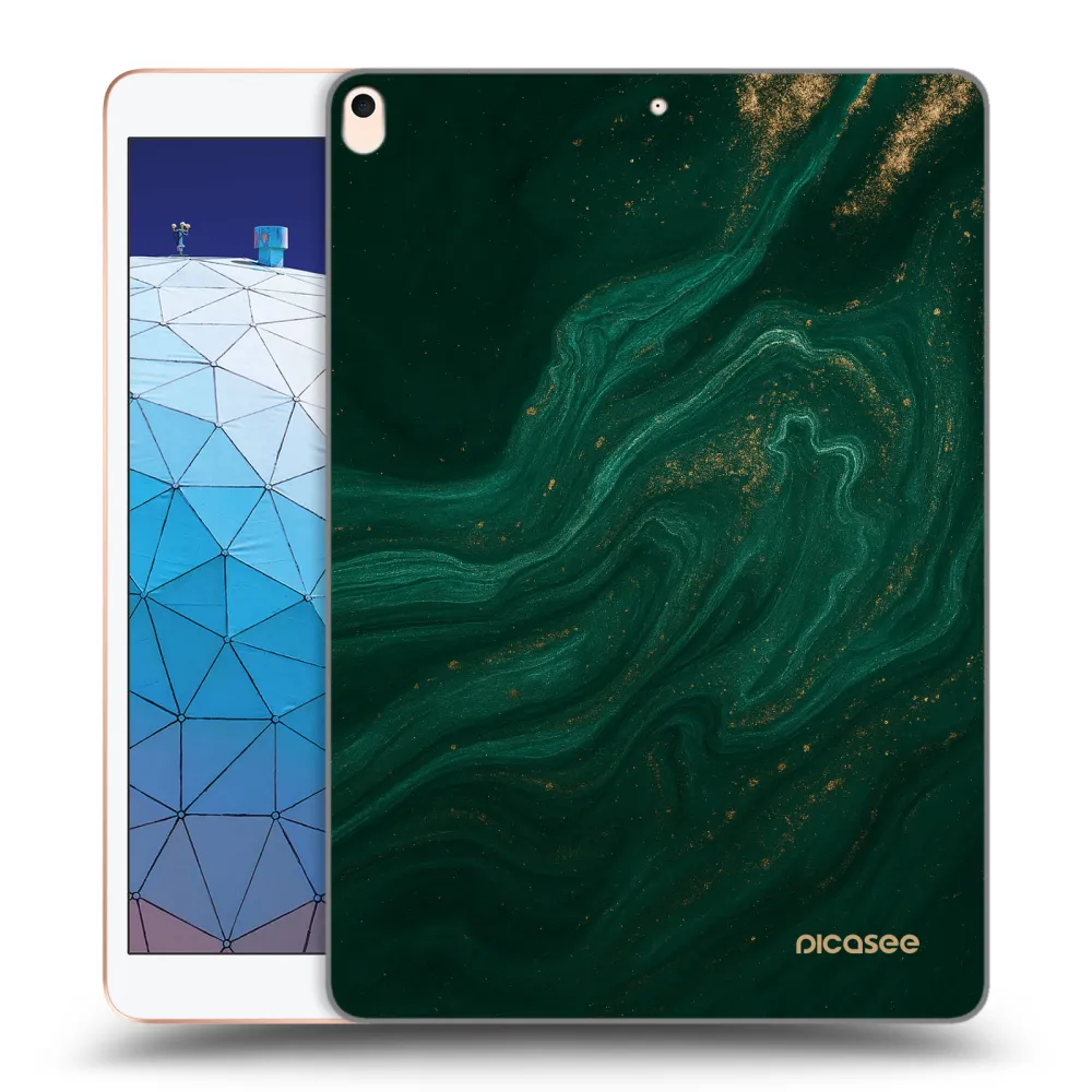 Picasee átlátszó szilikon tok az alábbi táblagépre Apple iPad Air 10.5" 2019 (3.gen) - Green