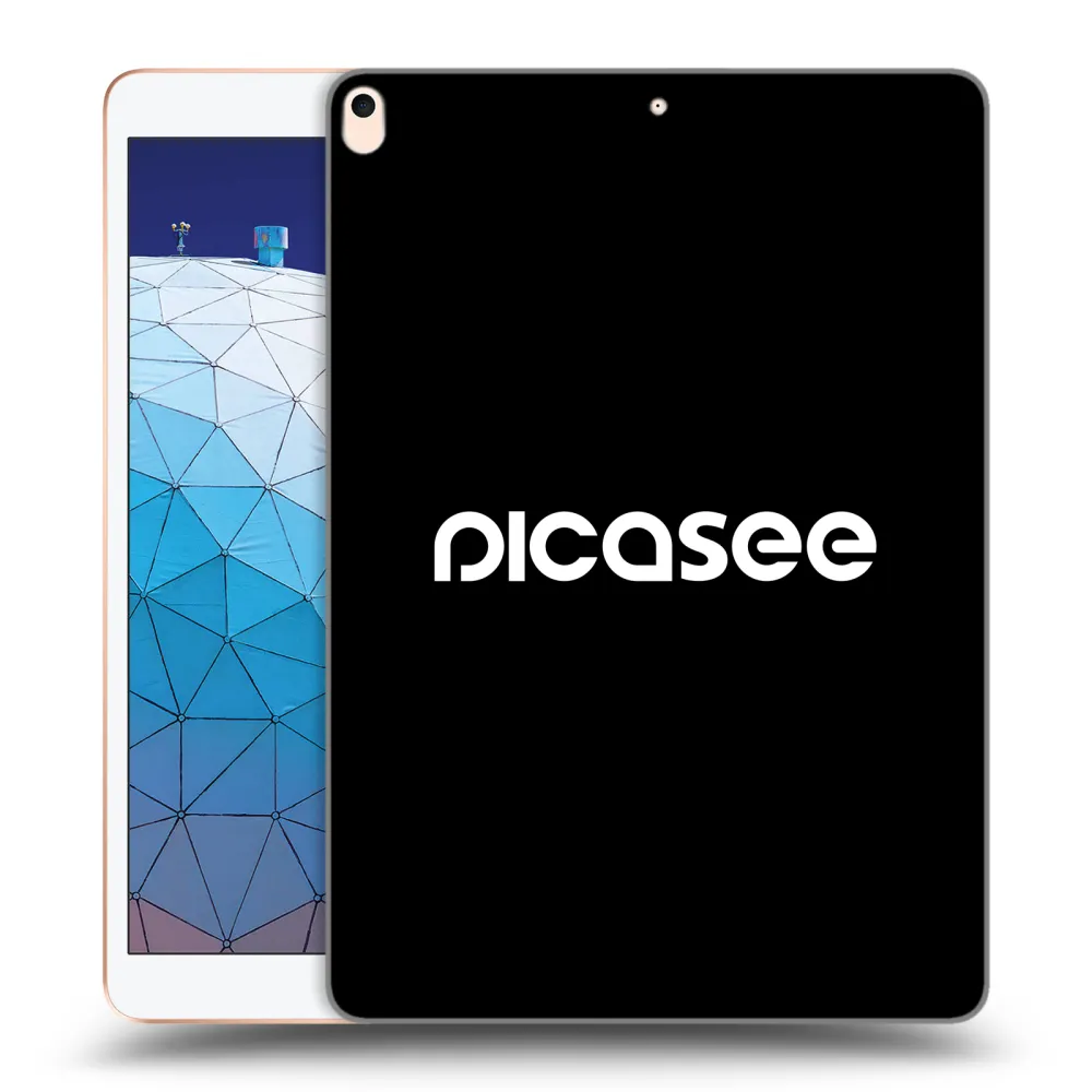 Picasee fekete szilikon tok az alábbi táblagépre Apple iPad Air 10.5" 2019 (3.gen) - Picasee - new logo - white