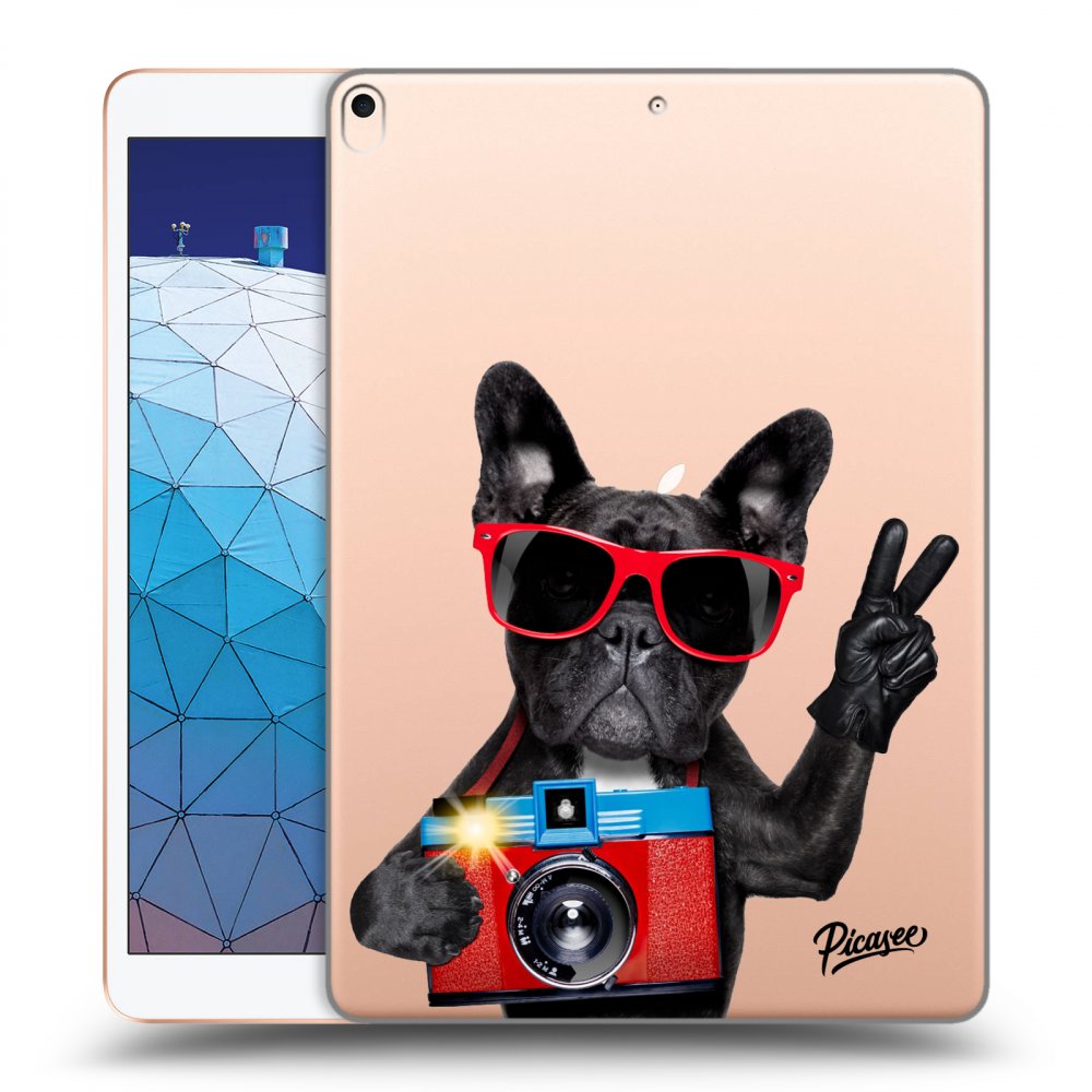 Picasee átlátszó szilikon tok az alábbi táblagépre Apple iPad Air 10.5" 2019 (3.gen) - French Bulldog