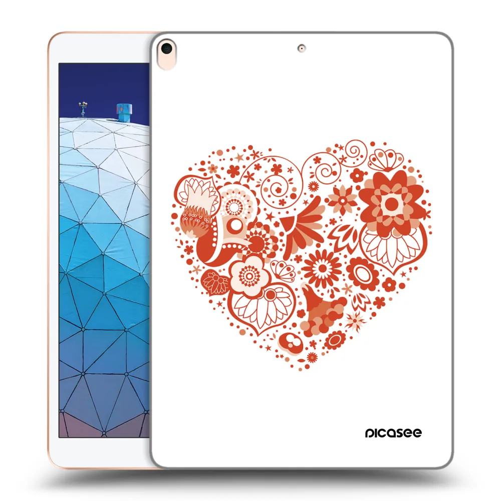 Picasee átlátszó szilikon tok az alábbi táblagépre Apple iPad Air 10.5" 2019 (3.gen) - Big heart