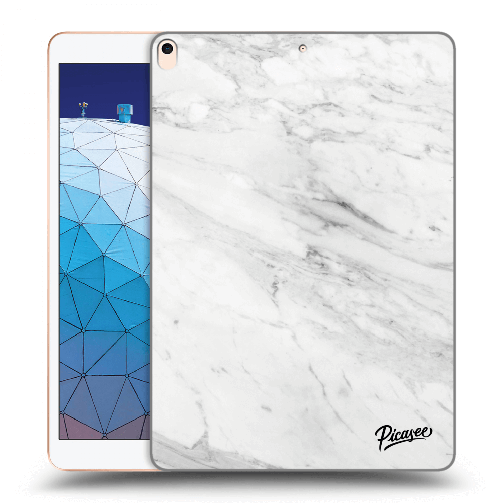 Picasee átlátszó szilikon tok az alábbi táblagépre Apple iPad Air 10.5" 2019 (3.gen) - White marble