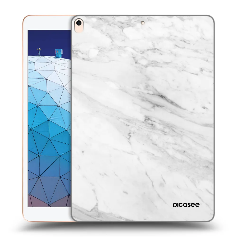 Picasee átlátszó szilikon tok az alábbi táblagépre Apple iPad Air 10.5" 2019 (3.gen) - White marble
