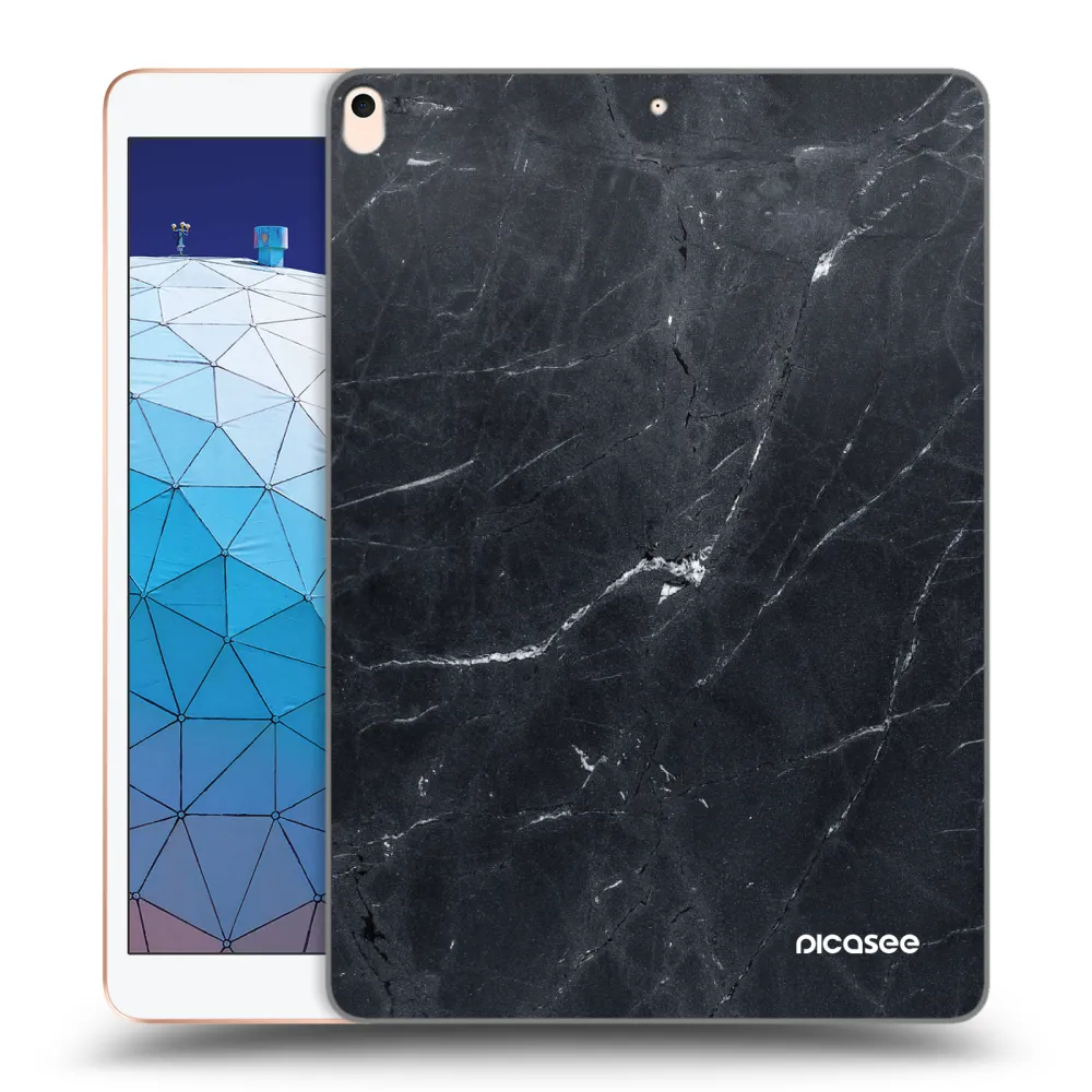 Picasee átlátszó szilikon tok az alábbi táblagépre Apple iPad Air 10.5" 2019 (3.gen) - Black marble