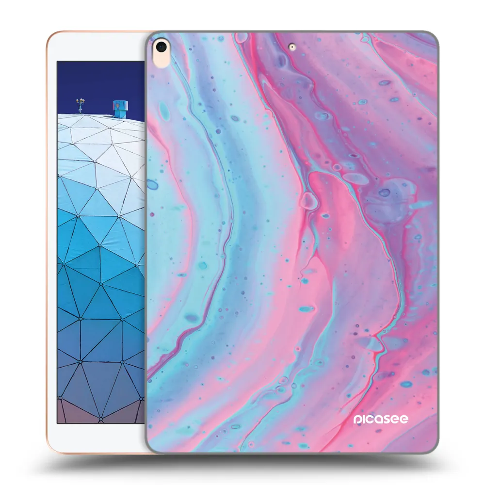 Picasee átlátszó szilikon tok az alábbi táblagépre Apple iPad Air 10.5" 2019 (3.gen) - Pink liquid