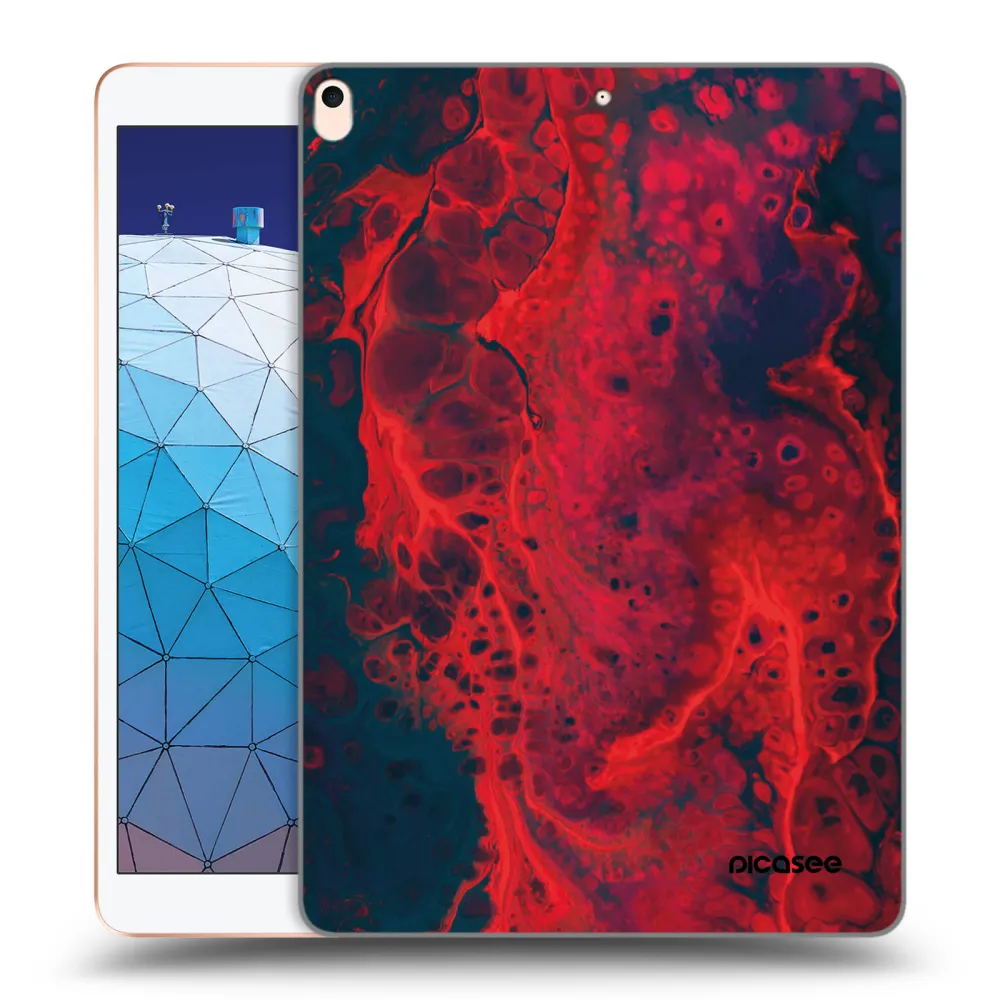 Picasee átlátszó szilikon tok az alábbi táblagépre Apple iPad Air 10.5" 2019 (3.gen) - Organic red