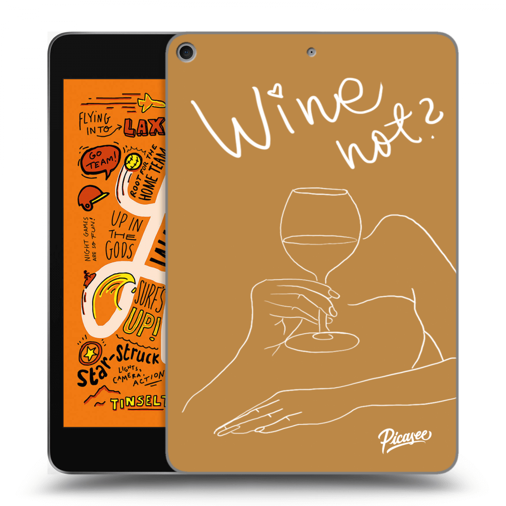 Picasee fekete szilikon tok az alábbi táblagépre Apple iPad mini 2019 (5. gen) - Wine not