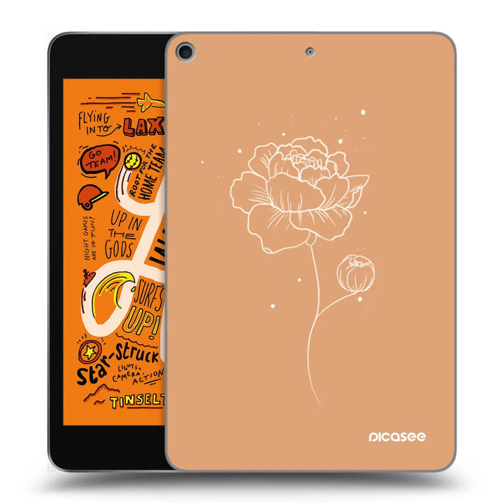 Picasee átlátszó szilikon tok az alábbi táblagépre Apple iPad mini 2019 (5. gen) - Peonies