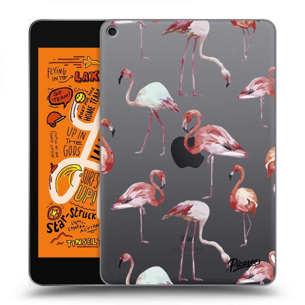 Picasee átlátszó szilikon tok az alábbi táblagépre Apple iPad mini 2019 (5. gen) - Flamingos
