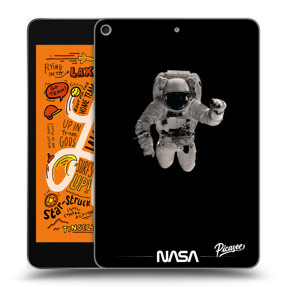 Picasee fekete szilikon tok az alábbi táblagépre Apple iPad mini 2019 (5. gen) - Astronaut Minimal
