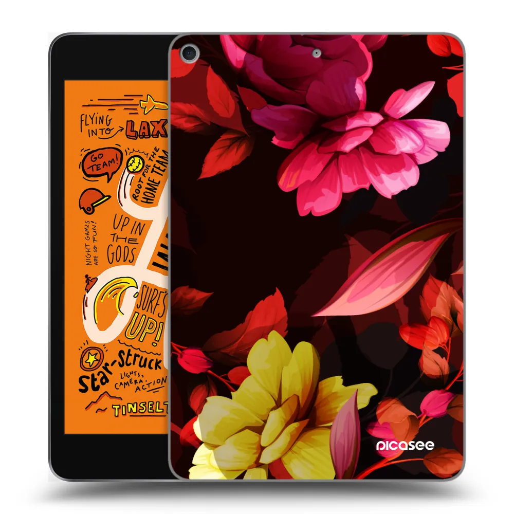 Picasee átlátszó szilikon tok az alábbi táblagépre Apple iPad mini 2019 (5. gen) - Dark Peonny