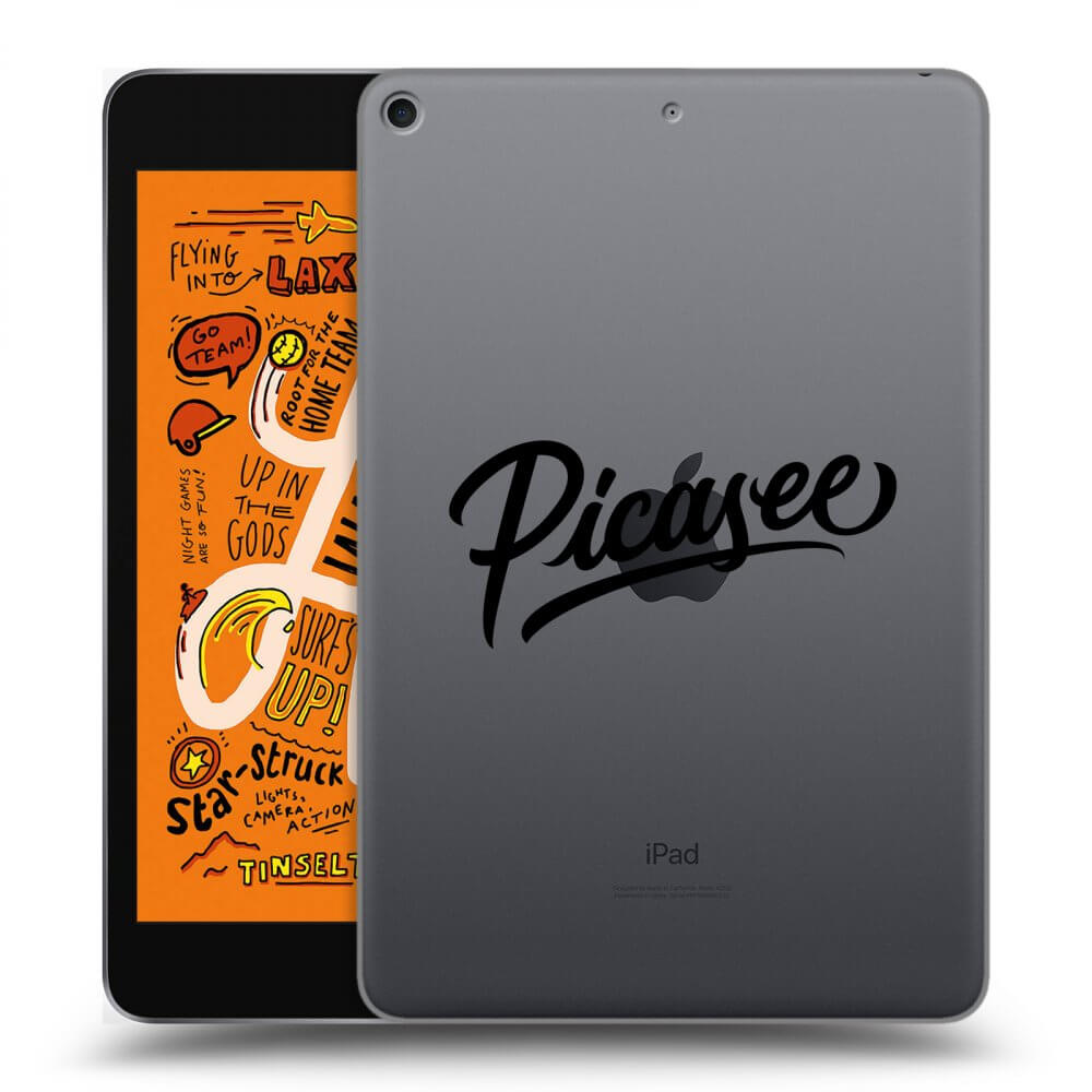 Picasee átlátszó szilikon tok az alábbi táblagépre Apple iPad mini 2019 (5. gen) - Picasee - old logo - black
