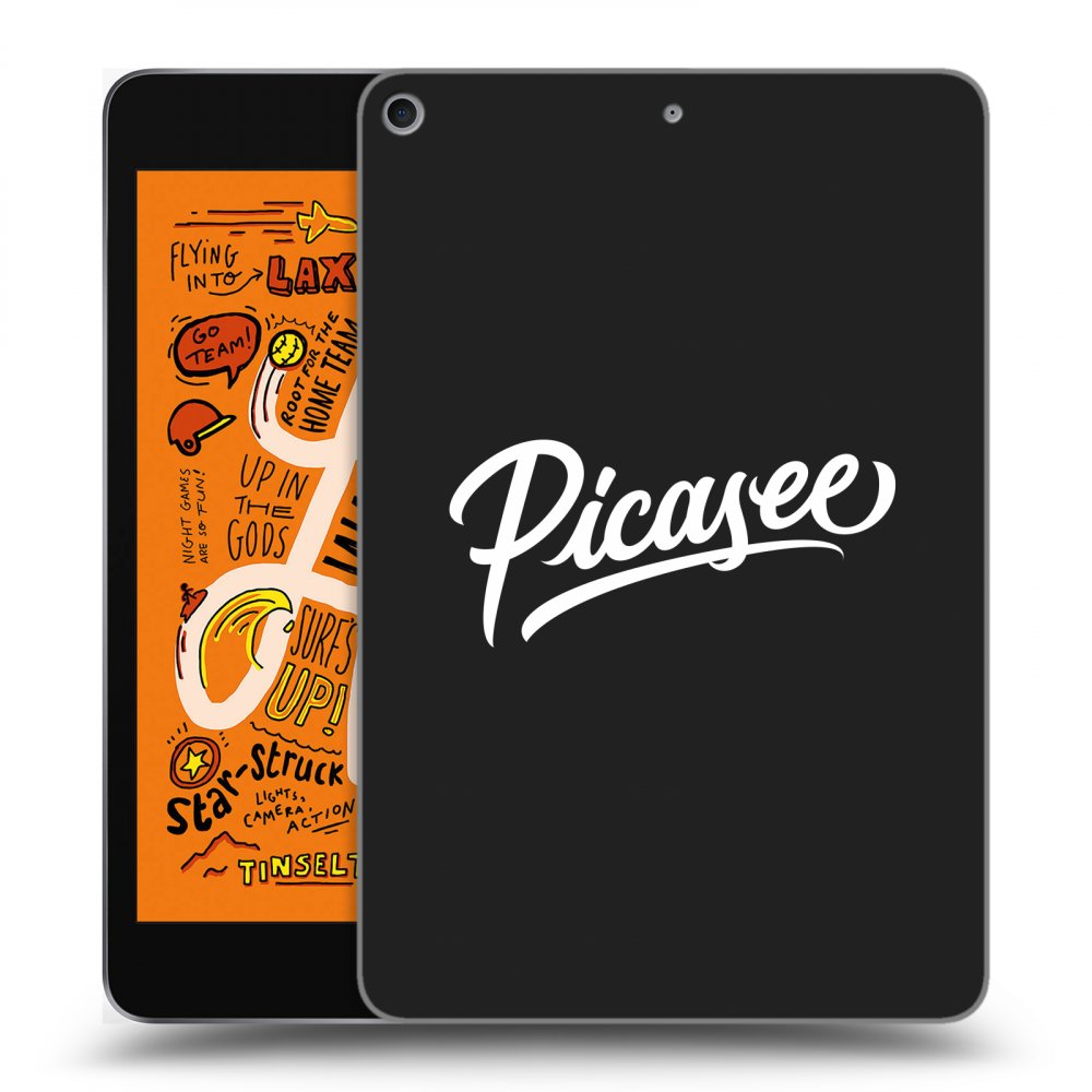 Picasee fekete szilikon tok az alábbi táblagépre Apple iPad mini 2019 (5. gen) - Picasee - old logo - white
