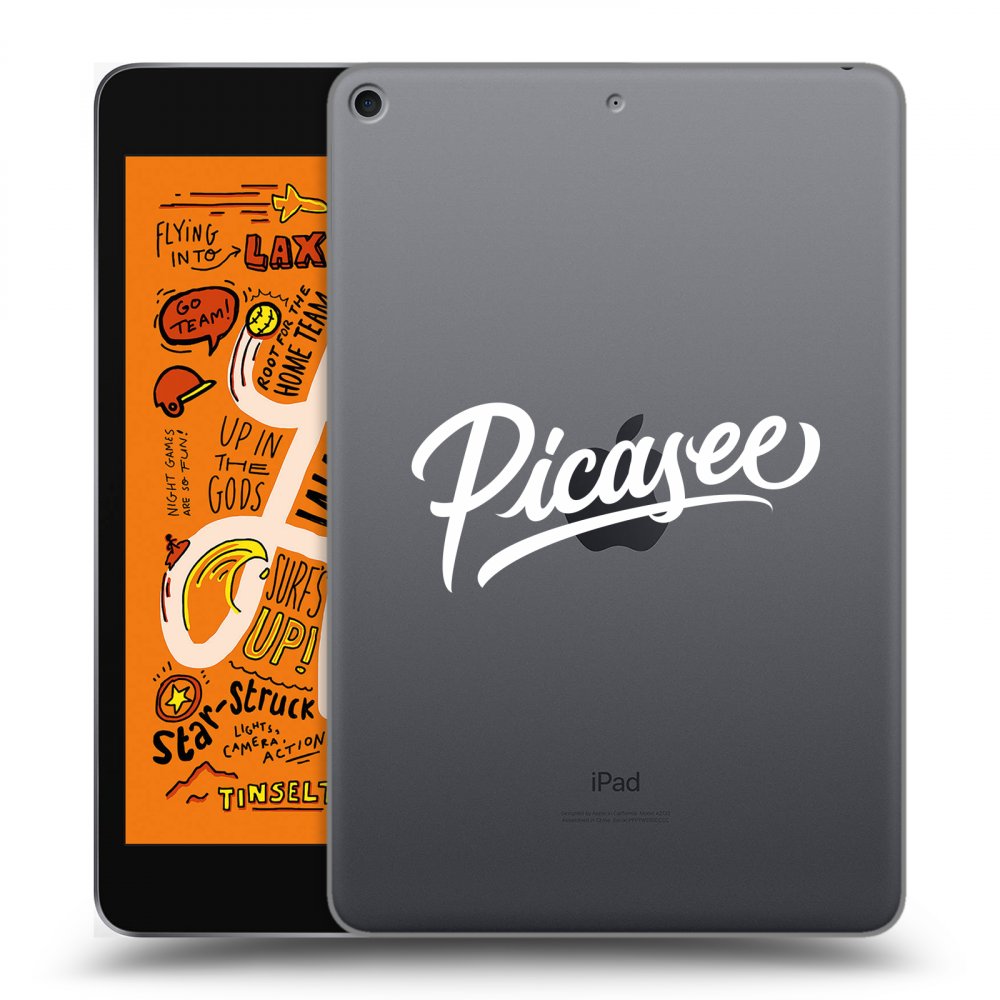 Picasee átlátszó szilikon tok az alábbi táblagépre Apple iPad mini 2019 (5. gen) - Picasee - old logo - white