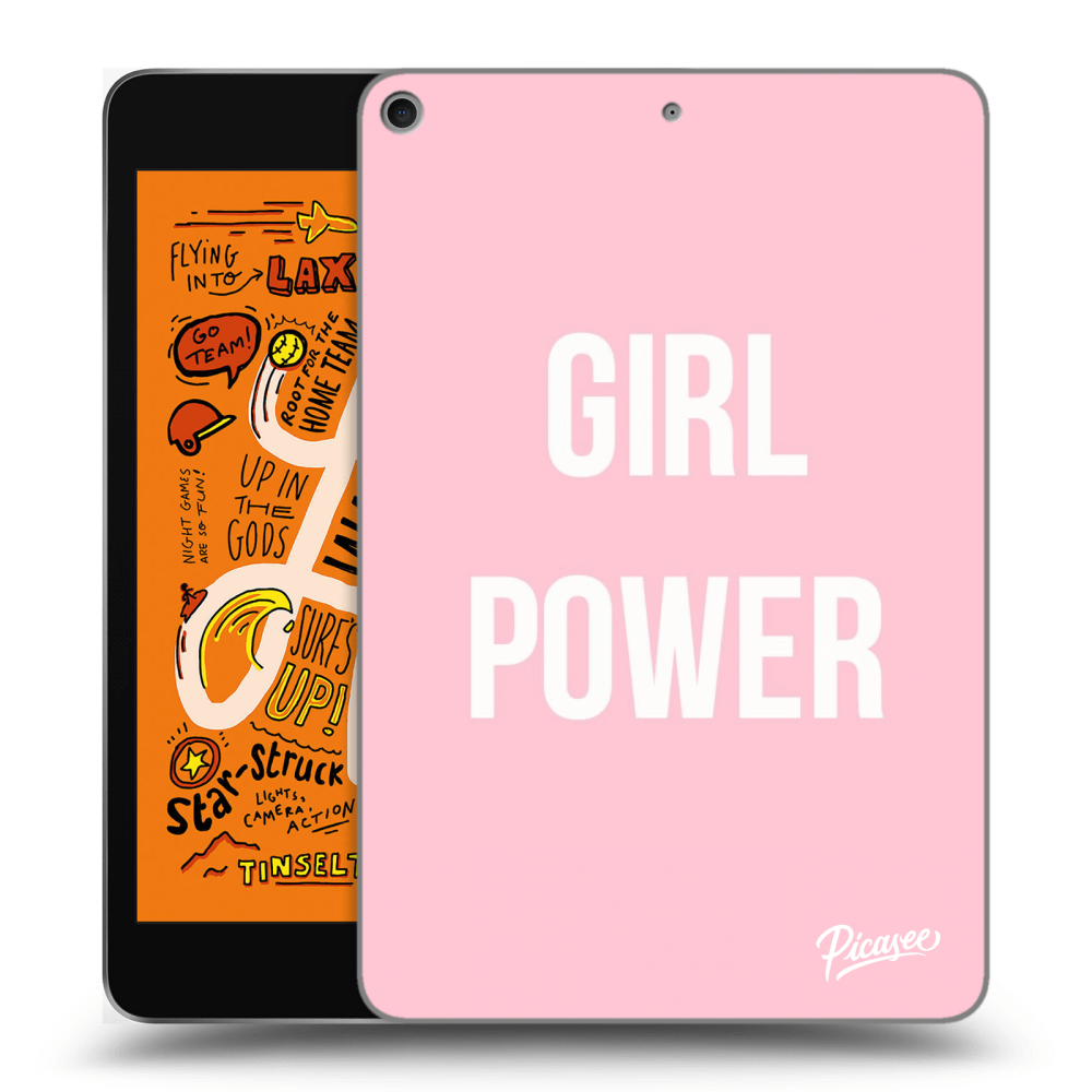 Picasee fekete szilikon tok az alábbi táblagépre Apple iPad mini 2019 (5. gen) - Girl power