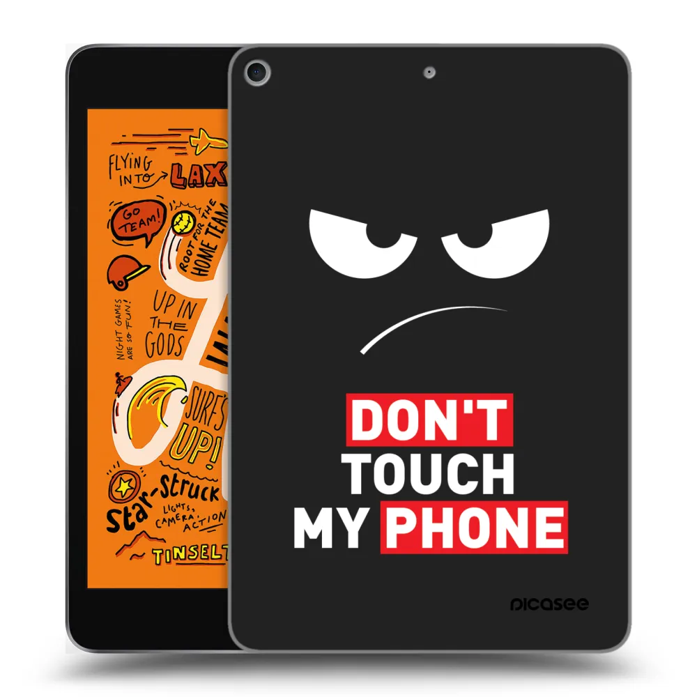 Picasee fekete szilikon tok az alábbi táblagépre Apple iPad mini 2019 (5. gen) - Angry Eyes - Transparent