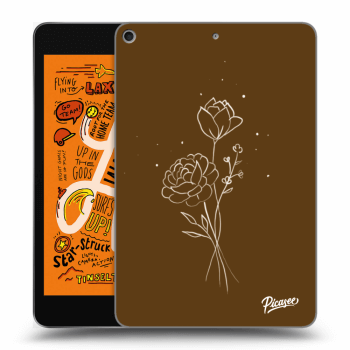 Picasee átlátszó szilikon tok az alábbi táblagépre Apple iPad mini 2019 (5. gen) - Brown flowers
