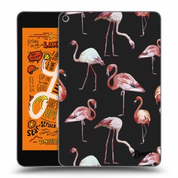 Picasee fekete szilikon tok az alábbi táblagépre Apple iPad mini 2019 (5. gen) - Flamingos