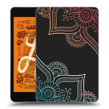 Picasee fekete szilikon tok az alábbi táblagépre Apple iPad mini 2019 (5. gen) - Flowers pattern