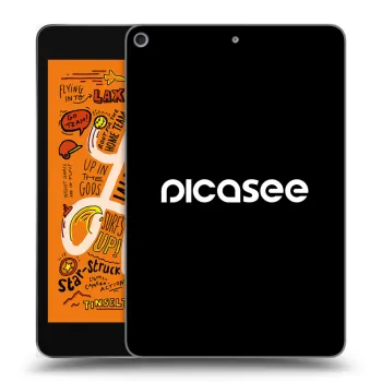 Picasee fekete szilikon tok az alábbi táblagépre Apple iPad mini 2019 (5. gen) - Picasee - new logo - white
