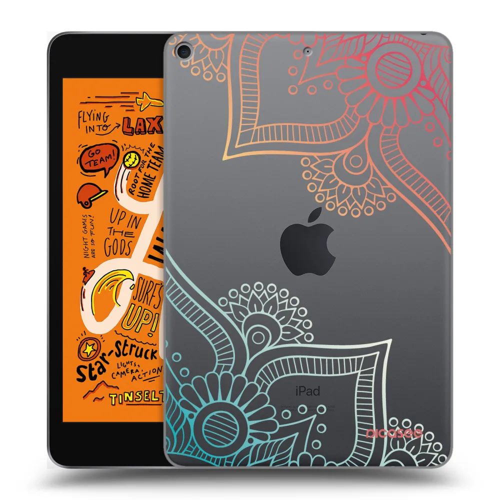 Picasee átlátszó szilikon tok az alábbi táblagépre Apple iPad mini 2019 (5. gen) - Flowers pattern