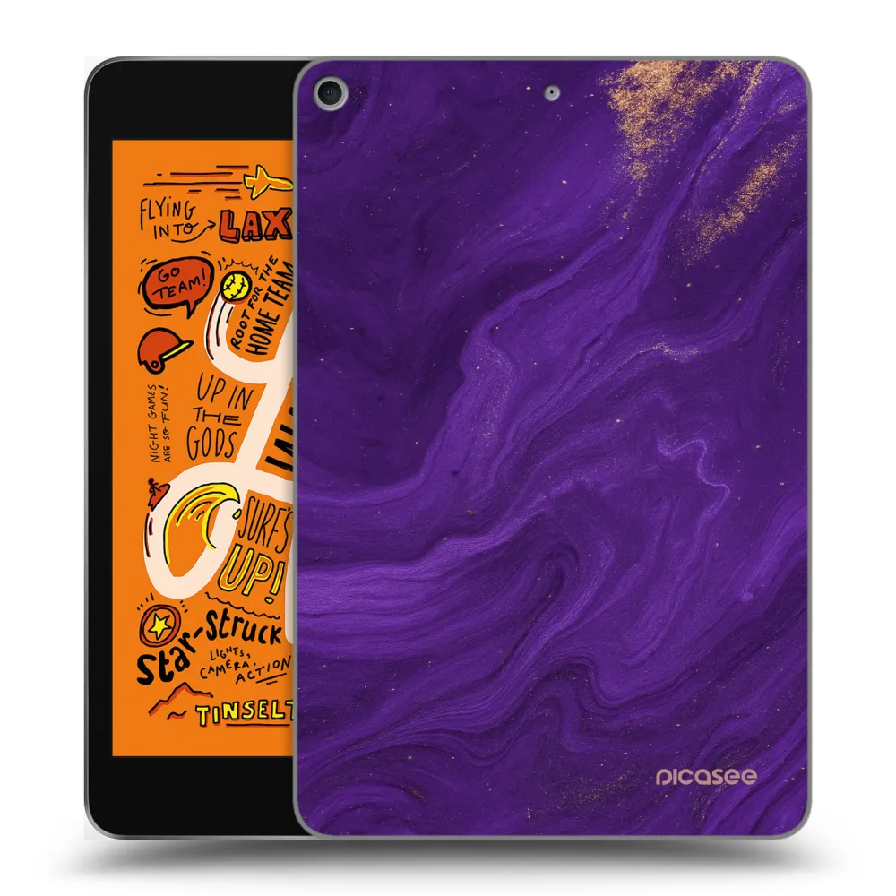 Picasee átlátszó szilikon tok az alábbi táblagépre Apple iPad mini 2019 (5. gen) - Purple