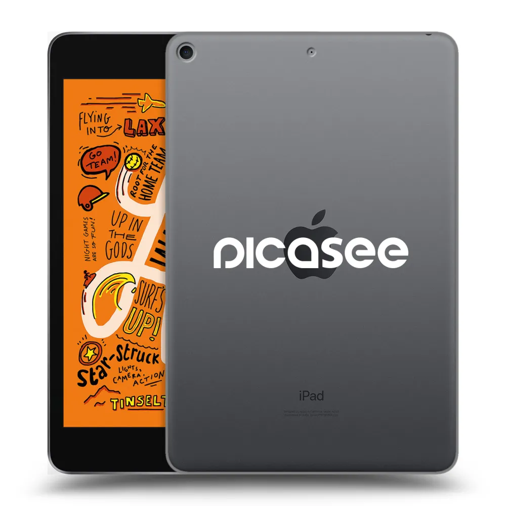 Picasee átlátszó szilikon tok az alábbi táblagépre Apple iPad mini 2019 (5. gen) - Picasee - new logo - white