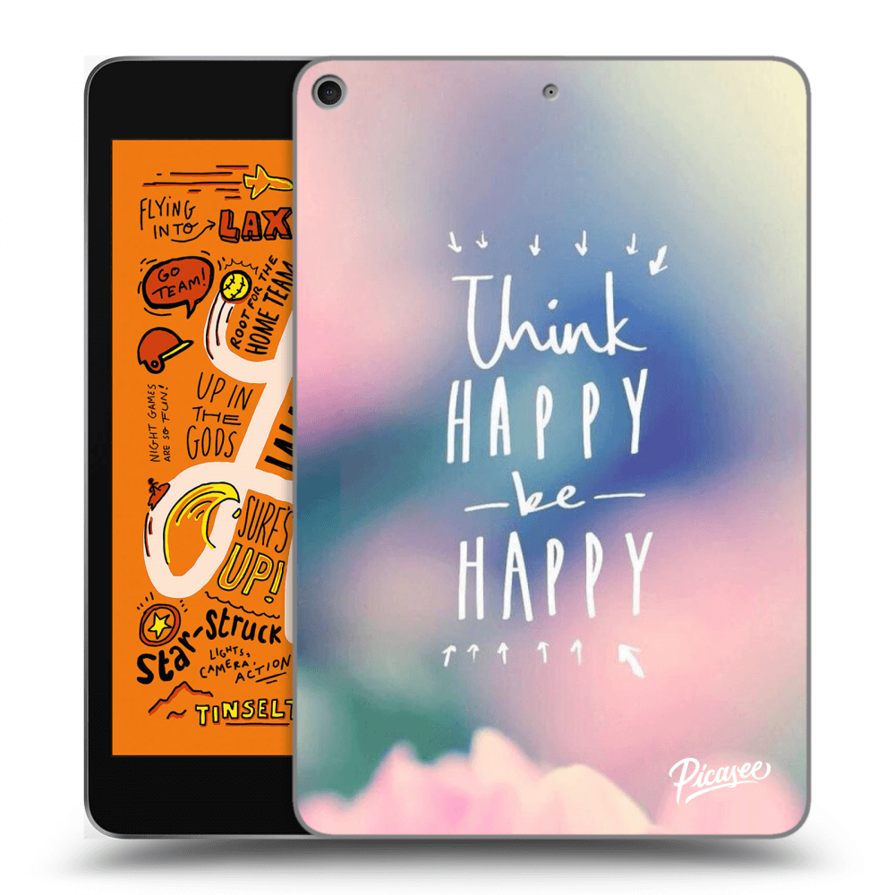 Picasee fekete szilikon tok az alábbi táblagépre Apple iPad mini 2019 (5. gen) - Think happy be happy