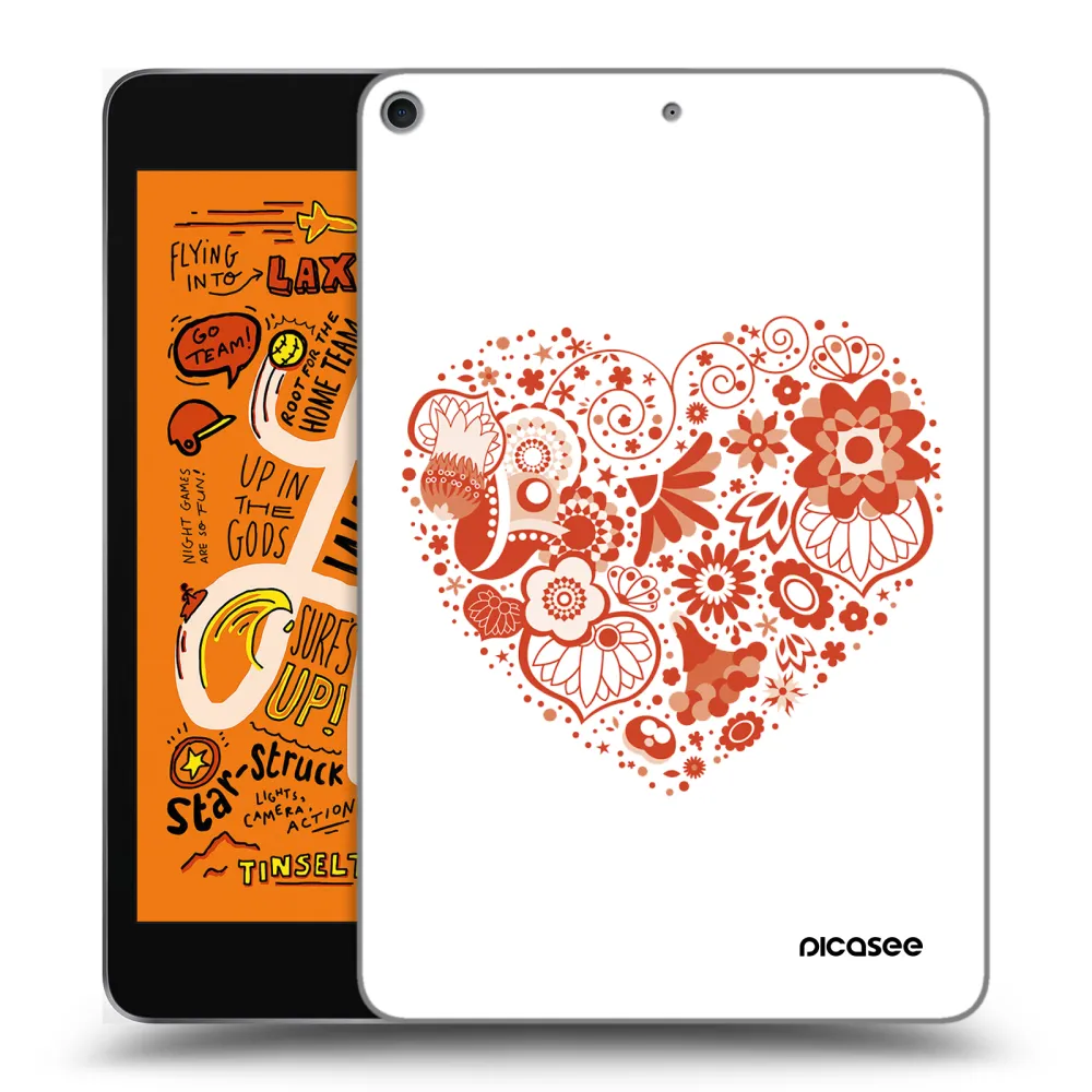 Picasee átlátszó szilikon tok az alábbi táblagépre Apple iPad mini 2019 (5. gen) - Big heart