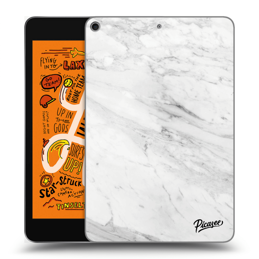 Picasee átlátszó szilikon tok az alábbi táblagépre Apple iPad mini 2019 (5. gen) - White marble