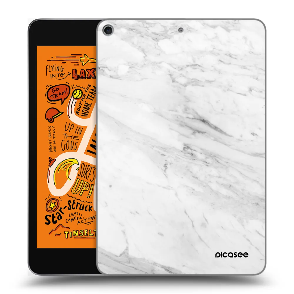 Picasee átlátszó szilikon tok az alábbi táblagépre Apple iPad mini 2019 (5. gen) - White marble