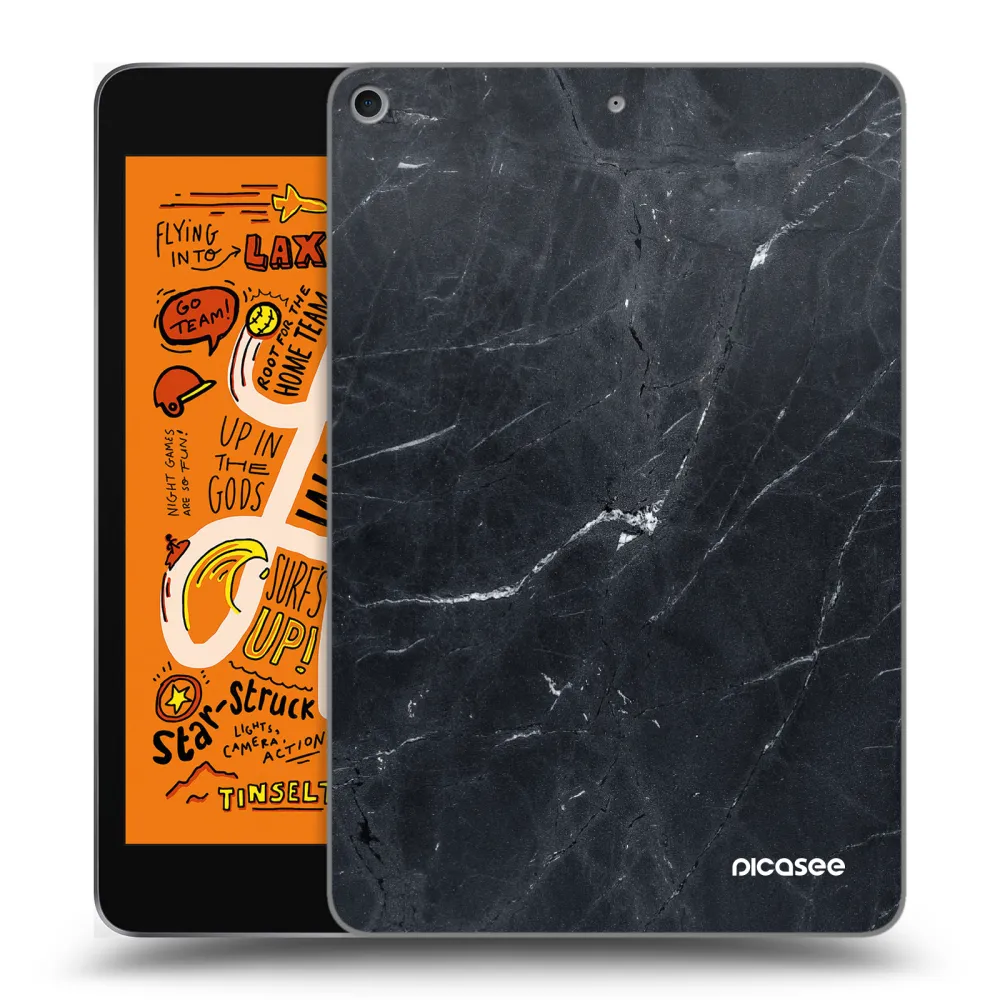 Picasee átlátszó szilikon tok az alábbi táblagépre Apple iPad mini 2019 (5. gen) - Black marble