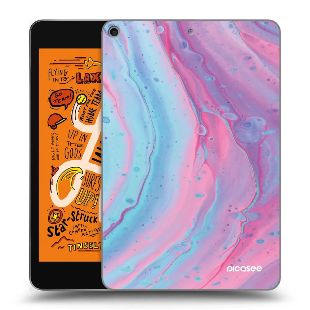 Picasee átlátszó szilikon tok az alábbi táblagépre Apple iPad mini 2019 (5. gen) - Pink liquid